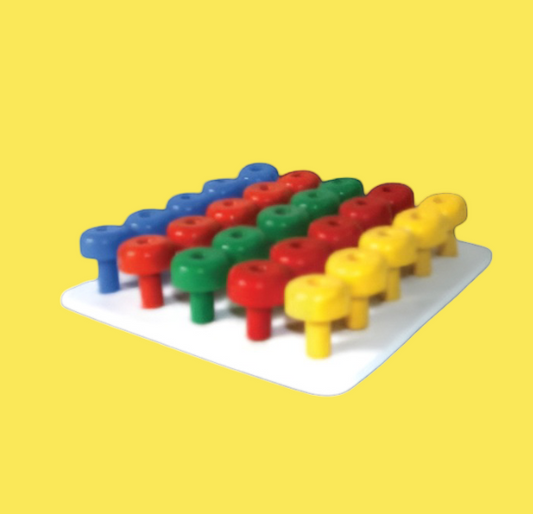 Tablero con 25 pijas de Hongos