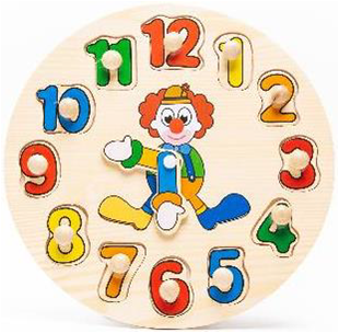 Reloj rompecabezas de números con pin